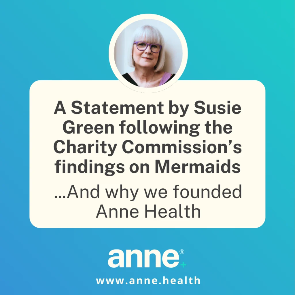 A Statement by Susie Green following the Charity Commission’s findings on Mermaids
