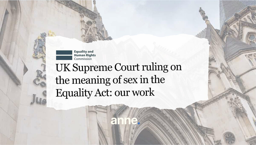 Anne Health response: EHRC sends formal guidance on single-sex spaces to UK equalities minister